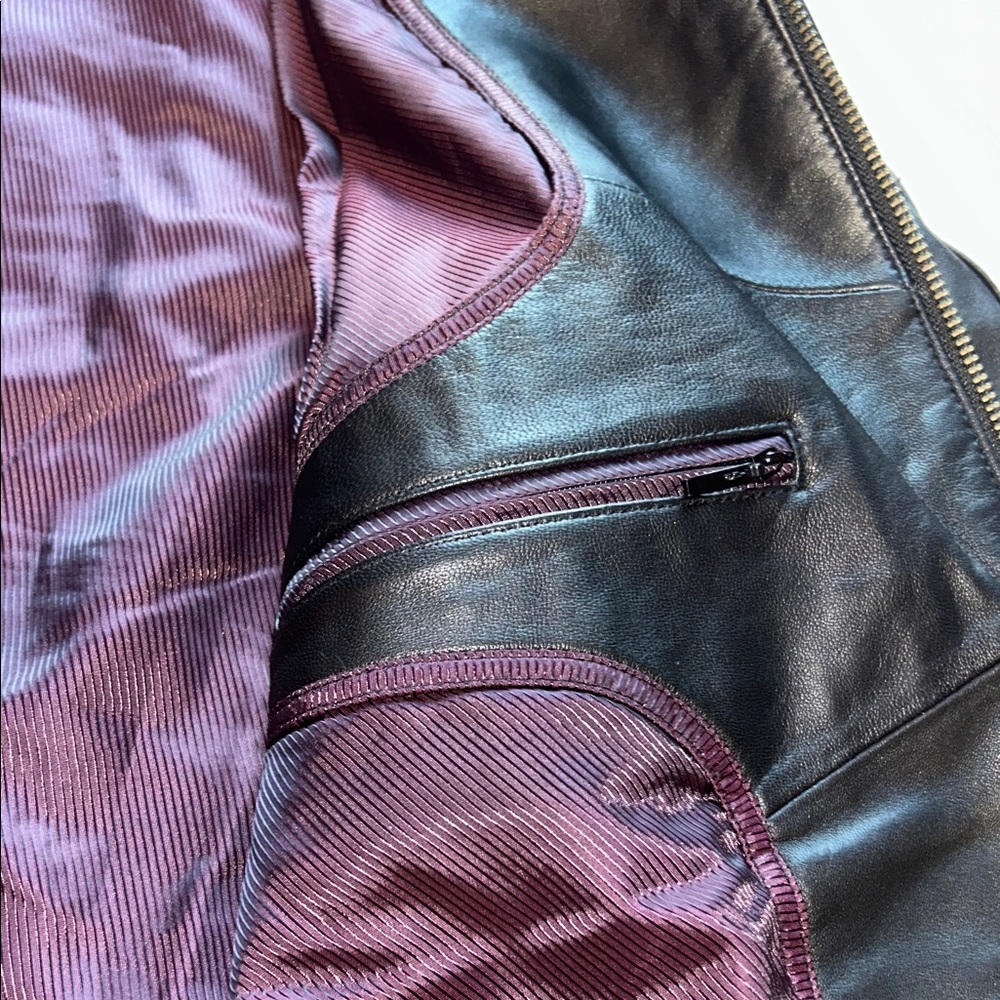 Alfani Women's Elegant Black Leather Jacket - Picture 9 of 14
